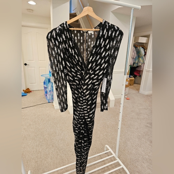 Ronny Kobo - Astrid Fil Coupé Chiffon Dress - Picture 6 of 9